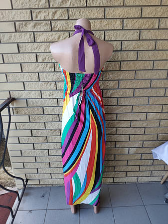 Сарафан довгий, у підлогу ONE SHE є великі розміри, тканина олія, фото 2