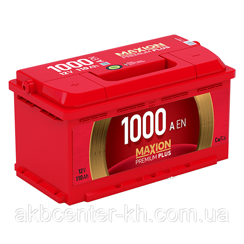 Автомобільний акумулятор MAXION PREMIUM 6СТ — 110 А2E Plus R, фото 1