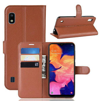 Чохол-книжка Litchie Wallet для Samsung A102 Galaxy A10e Brown