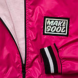 Куртка вітровка, для підлітка на підкладі SmileTime Fashion Time, малиновий, фото 5