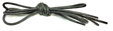 Шнурки Темно сірий пропитаные круглий 80см 3,0 мм Kiwi