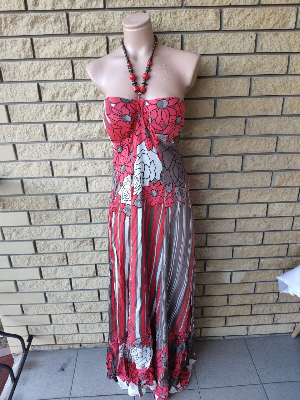 Сарафан котоновий довгий, у підлогу, є великі розміри WHOLE FORKS, Туреччина