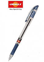 Ручка шариковая масляная Maxflow UX-117-02 пишет синим