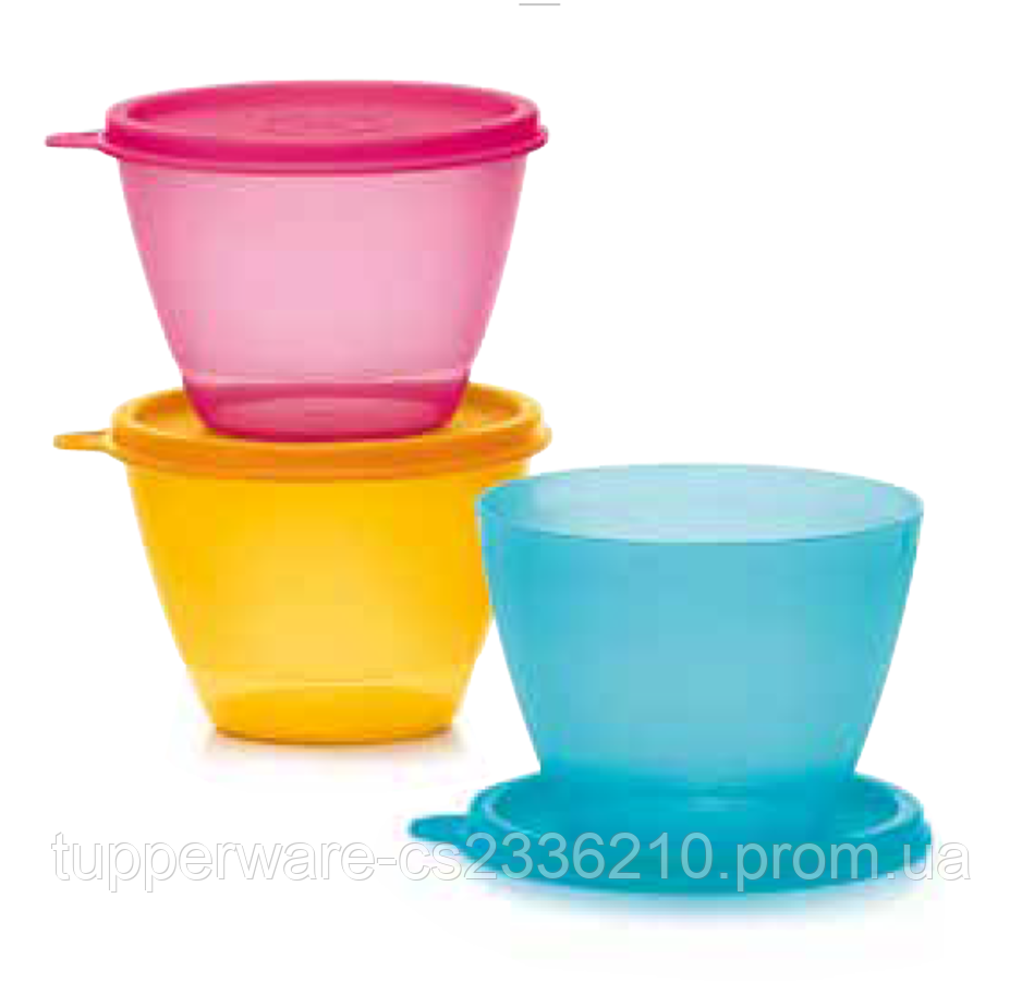 Чаши классика 400 мл 3 шт яркий красивый подарок Tupperware