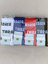 Жіночі шкарпетки Montebello стрейчеві з написом стильні Trasher 36-40 12 шт в уп сині червоні