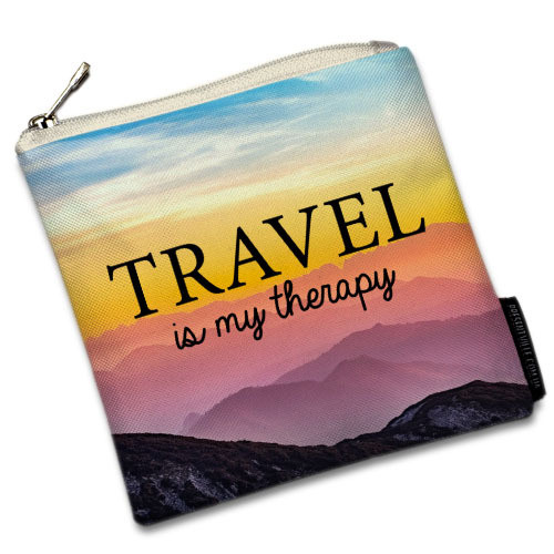 Косметичка квадратна Basic Travel is my therapy 16x16 см (KB_20F002_SBR), фото 1