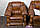 Комплект м'яких меблів у класичному стилі "Грізлі", диван і два крісла, з натурального дерева, фото 2