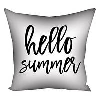 Подушка габардинова з принтом Hello summer 30x30 (3P_EX006)