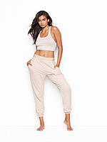 Спортивные штаны с высокой талией Victoria's Secret High-waist Jogger, Бежевые М