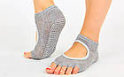 Шкарпетки для йоги з відкритими пальцями SP-Planeta FL-6872 (поліестер, бавовна, р-р 36-41, кольори в асортименті), фото 3