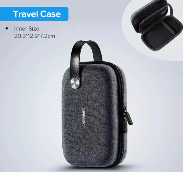 Органайзер дорожній Кейс для кабелів travel case Ugreen