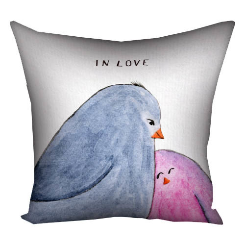 Подушка габардинова з принтом In love 50x50 см (5P_19L014)
