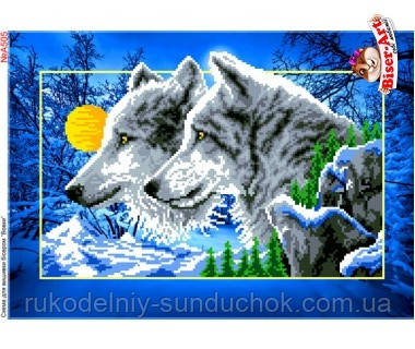 Схема для вишивки бісером Бисер-Арт Пара вовків (А505), фото 1