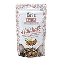 Brit Care Cat Snack Hairball лакомство для выведения комков шерсти у кошек с уткой 50г