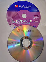 Диск DVD+R Verbatim 8x 8,5GB Cake Box Dual Layer