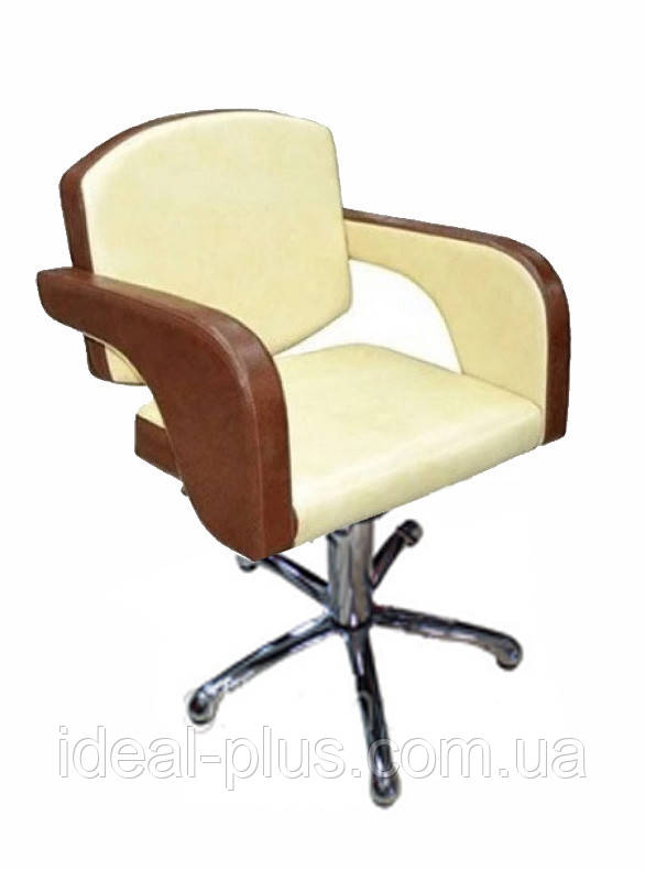 Перукарське крісло "Глорія" комфортне з зручними підлокітниками