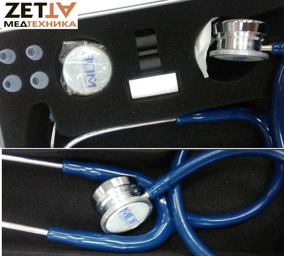 Фонендоскоп с часами детский педиатрический MDF® Pulse Time® 740 С синий - фото 5 - id-p1131417035