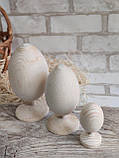 Яйце на ніжці - заготовка для творчості з дерева, h-9.5cм, фото 2