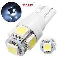 Led лампы W5W, Т10 5Leds 5050SMD, 24V .