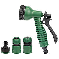 Набір для поливу пістолет-розпилювач 7 режимів, 2 конектори ½" + адаптер ½-¾" (ABS) GRAD (5012525) 1549543