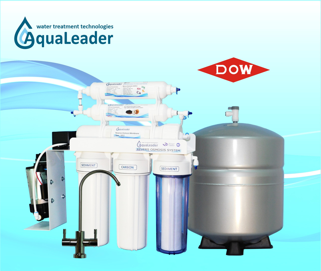 Система зворотного осмосу з помпою AquaLeader RO-6 LX pump