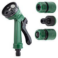 Набір для поливу пістолет-розпилювач 4 режими, 2 конектори ¾″ + адаптер ½-¾″ (ABS) GRAD (5012585) 3373442