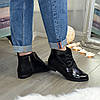 Черевики жіночі лакові на шнурівці, фото 3