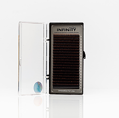 Вії INFINITY Ombre (коричневі кінчики) L 0.07 Mix 8-13