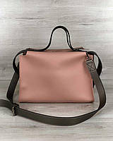 2в1 Стильна жіноча сумка Маліка персикового кольору