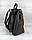 Сумка-рюкзак Фабі чорний з рудим хутром, фото 2