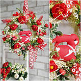 Віночок пасхальний з кроликом, великодній вінок на двері, Д- 27 см\, фото 4