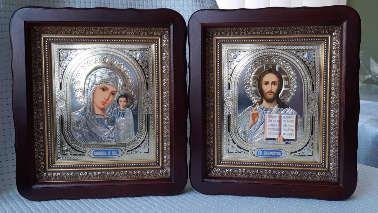 Ікони Вінчальна пара в темному кіоті 23х26см