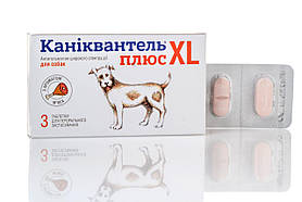 Таблетки від глистів антигельмінтик Каниквантель плюс XL Haupt Pharma 3 таблетки для собак