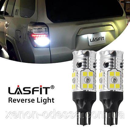 LED-лампи заднього ходу з обманкою T15 16SMD 3030 CANBUS, фото 1