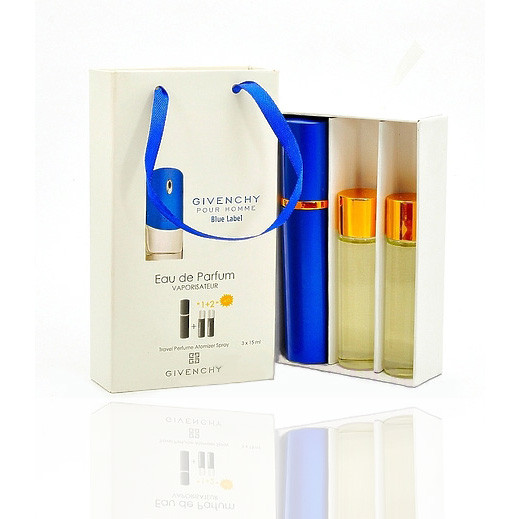 Мини парфюм Givenchy Blue Label с феромонами (Живанши Блю Лейбел) + 2 запаски, 3*15 мл.