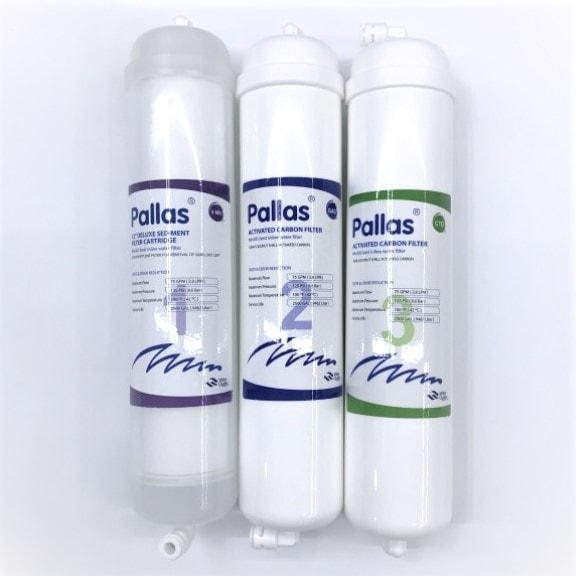 Комплект картриджів in-line 12" на зворотний осмос Pallas 1,2,3