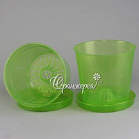 Горщик для орхідеї Л 15 зелений