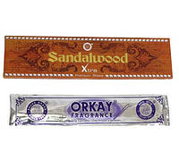 Пахощі Sandal Wood Orkay 16г, Аромапалочки масальные Благовония Sandal Wood Orkay с ароматом сандала, Аюрведа