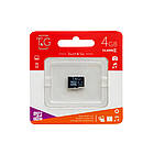 Картка пам'яті microSDHC, 4Gb, Class4, T&G, без адаптера