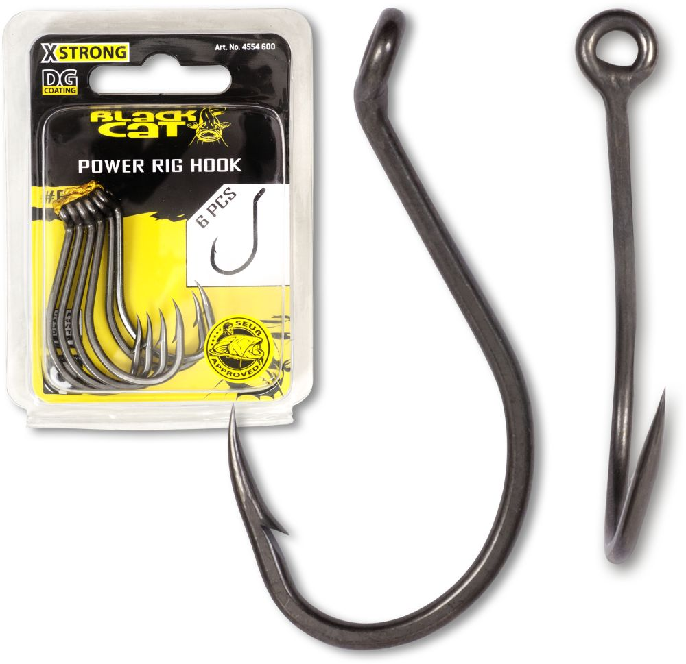 Гачок Black Cat Power Rig Hook DG DG coating #5/0 6шт