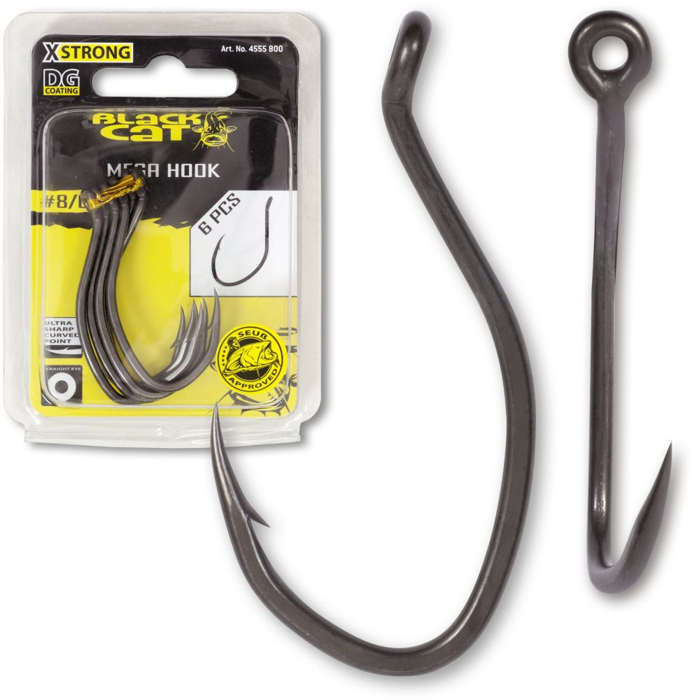 Гачок Black Cat Mega Hook DG DG coating #12/0 6шт