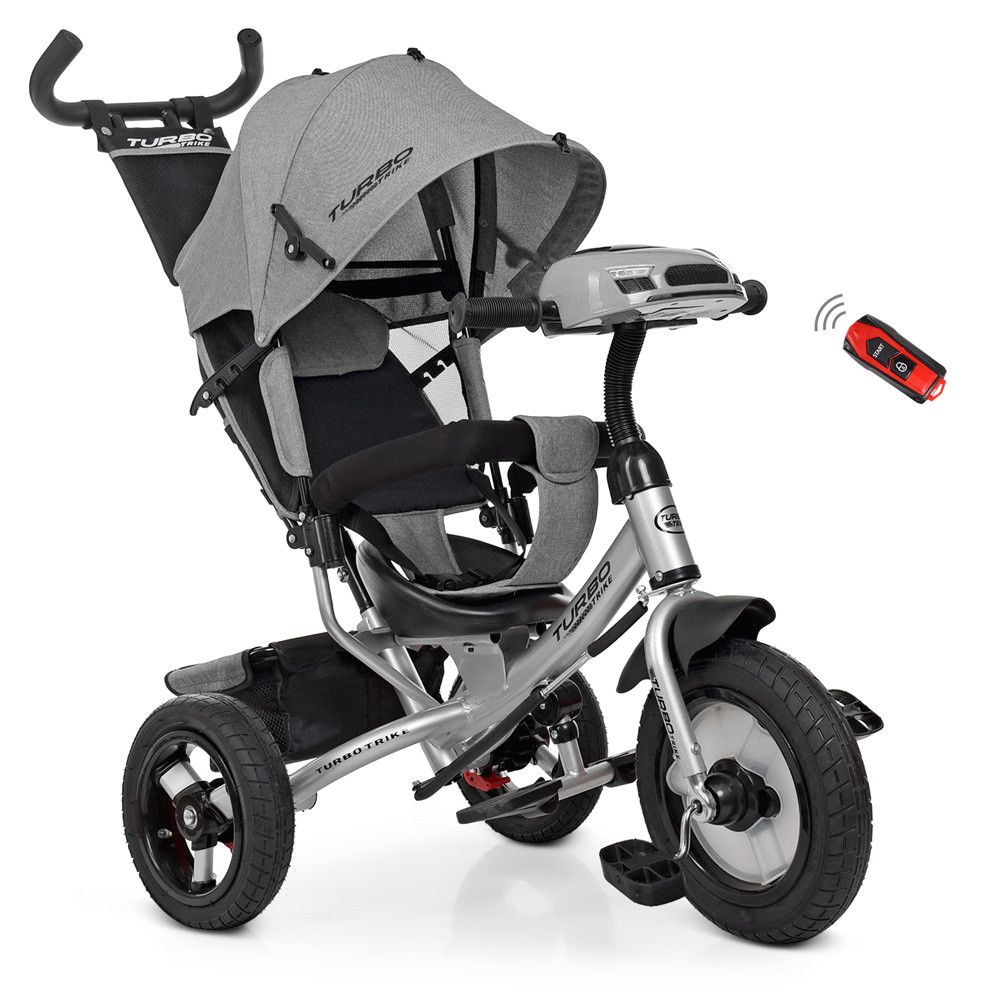 Велосипед триколісний дитячий Turbotrike M 3115HA-19L (музика, світло, пульт, надувні колеса)
