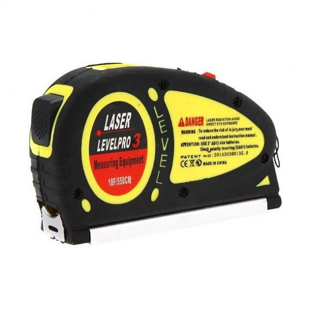 Лазерний рівень із рулеткою.  Laser Level Pro 3 LV-05 з рулеткою 5,5 м.