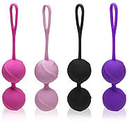 Вагінальні кульки для тренувань Odeco, premium Silicone Balls, малинові   | Puls69, фото 2