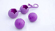 Вагінальні кульки Cute Love Кульки зі зміщеним центром ваги, фіолетові   | Puls69, фото 3