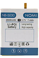 Аккумулятор АКБ Nomi NB-5030 для Nomi i5030 Evo X (Li-pol 3.7V 2000mAh) Оригинал Китай