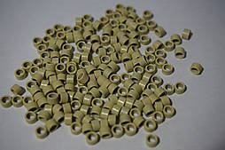 Мікрокільця для холодного нарощування волосся. Колір білий