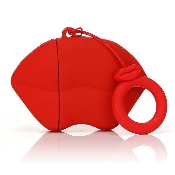 Чохол для навушників Apple AirPods Alitek Червоні губки + тримач