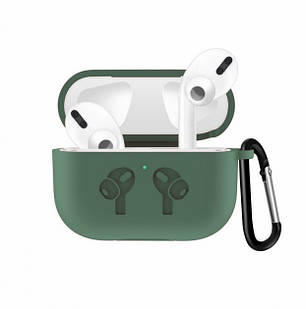 Чохол для навушників Apple AirPods Pro Alitek Logo midnight green + карабін (2 в 1), фото 1