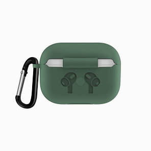 Чохол для навушників Apple AirPods Pro Alitek Logo midnight green + карабін (2 в 1), фото 4
